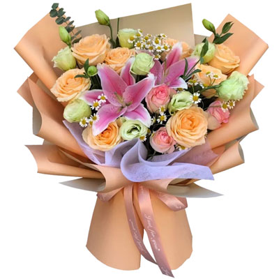 张家界11朵玫瑰桔梗百合，陪你每个季节